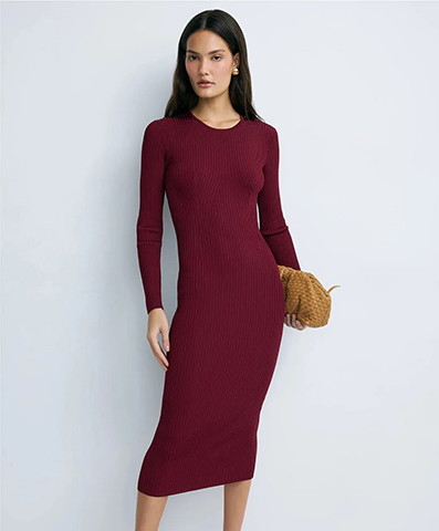 Geo Knit Midi Dress