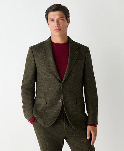 Wool Blend Suit Jacket